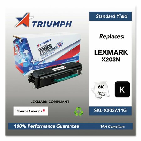 TRIUMPH Remanufactured X203A11G Toner, 2,500 Page-Yield, Black 751000NSH1326 SKL-X203A11G